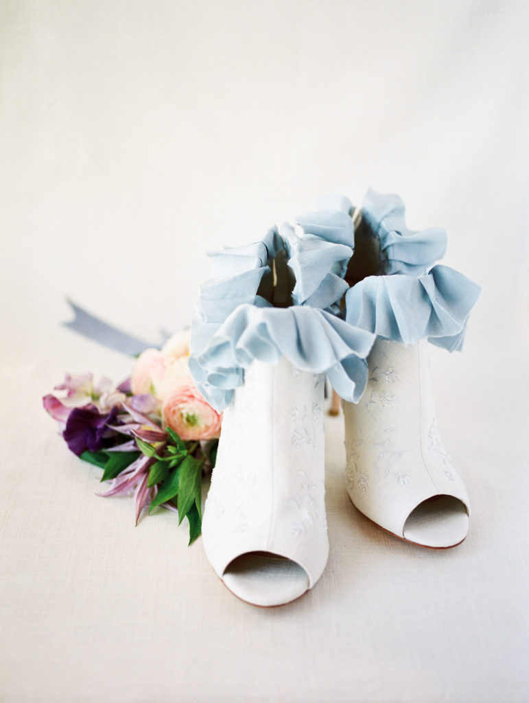 Chic and stylish wedding shoes styled by Joy Proctor and photographed on film by Liz Andolina Photography