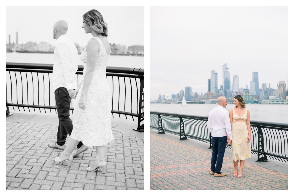 Romantic engagement session in Hoboken, New Jersey