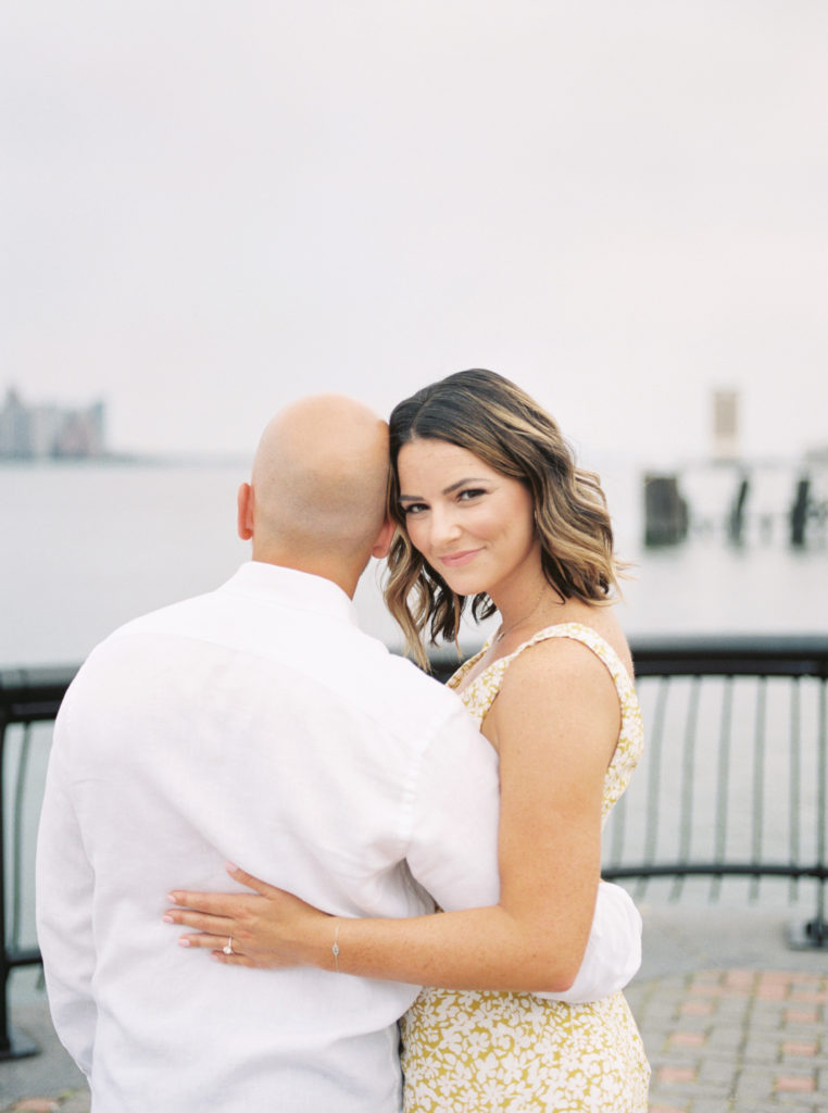 Couple shares a romantic moment on film in Hoboken, New Jersey