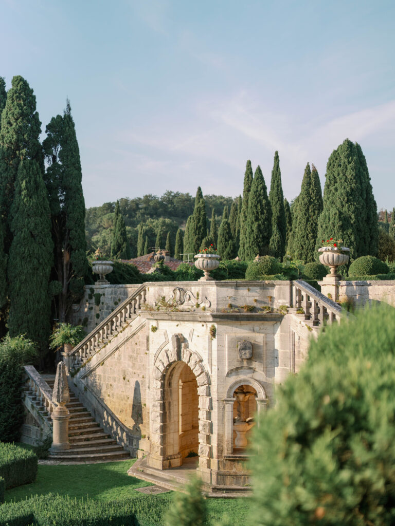 Gardens at La Foce in Val d'Orcia wedding Liz Andolina Photography