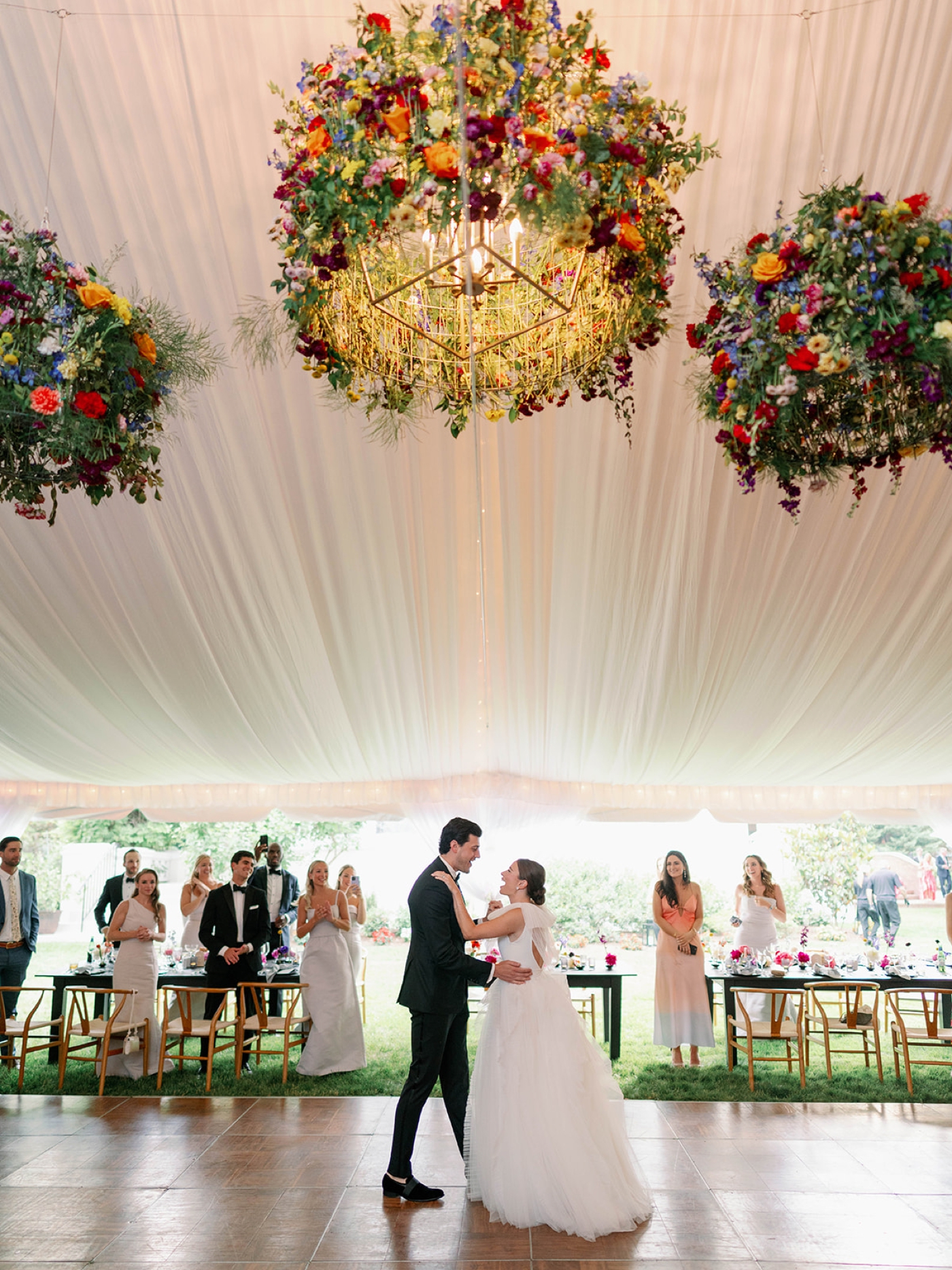 Tented backyard wedding reception in NJ