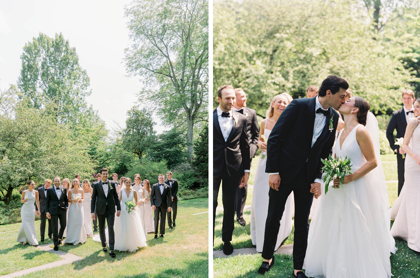 Bridal portraits in the backyard of the bride's family home