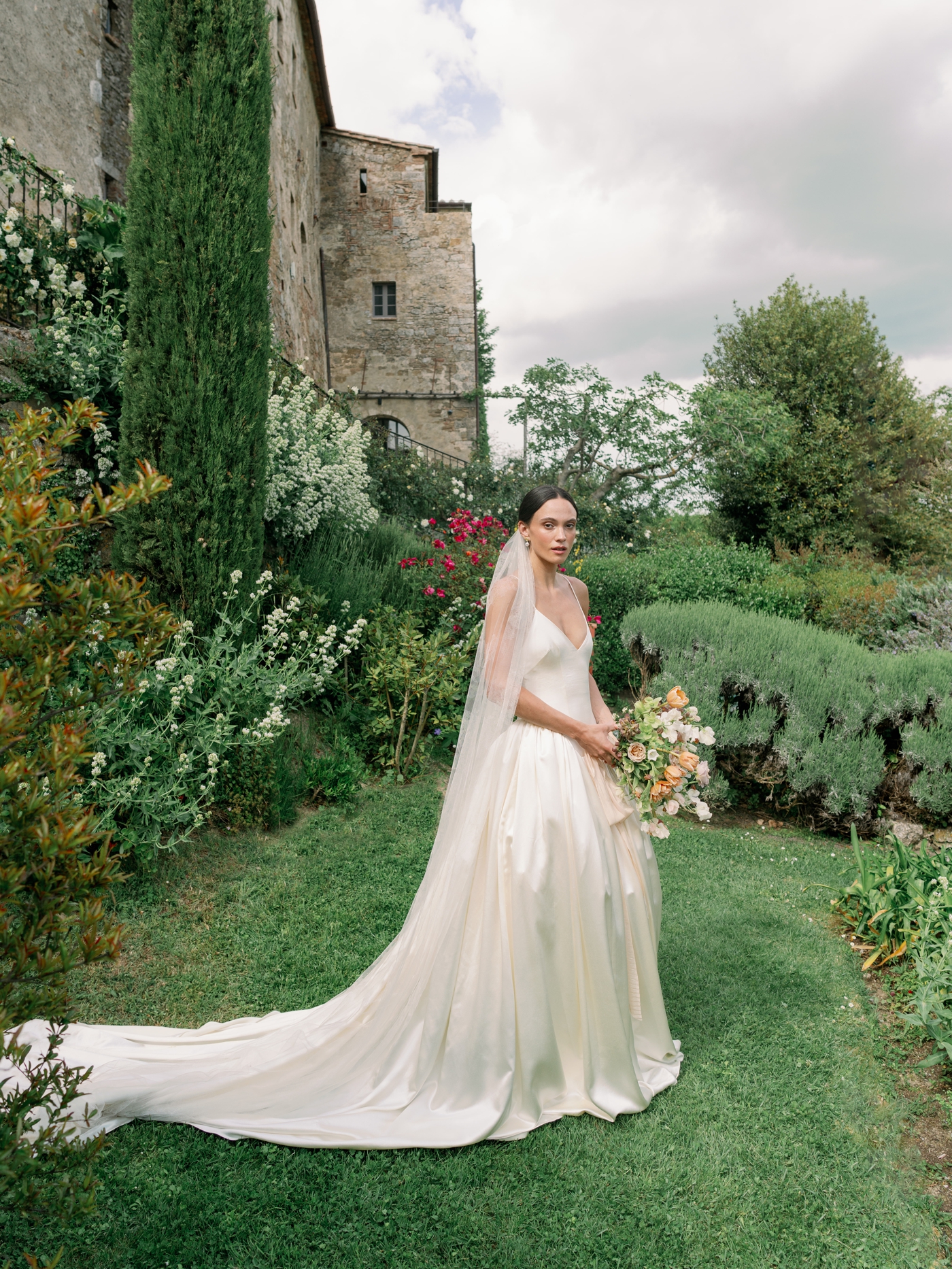 Bride wearing the Nina gown by Danielle Frankel