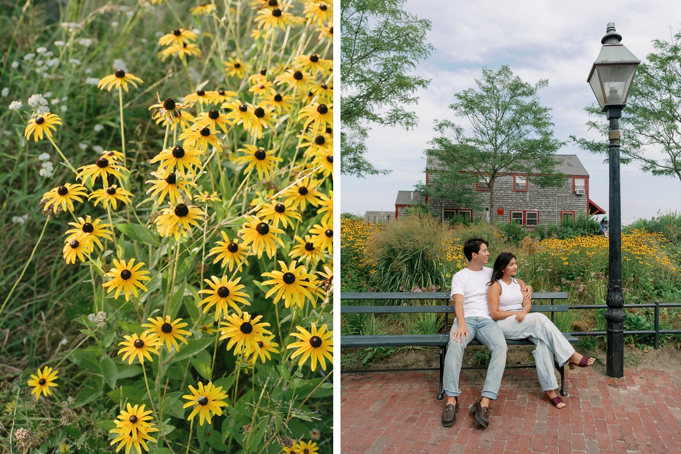 Engagement session in Downtown Nantucket