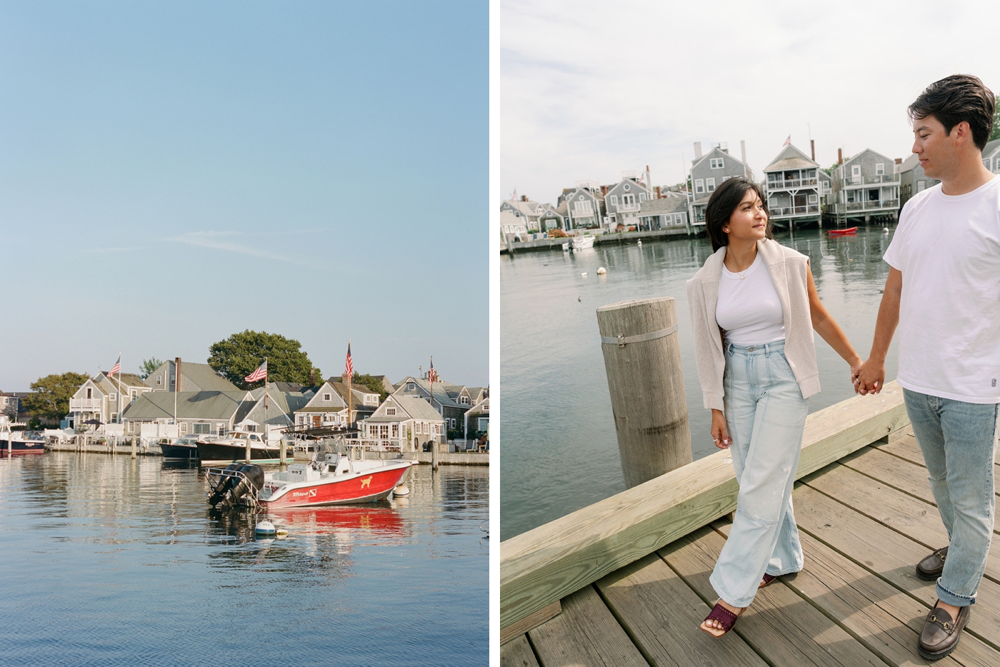 Engagement session in Downtown Nantucket