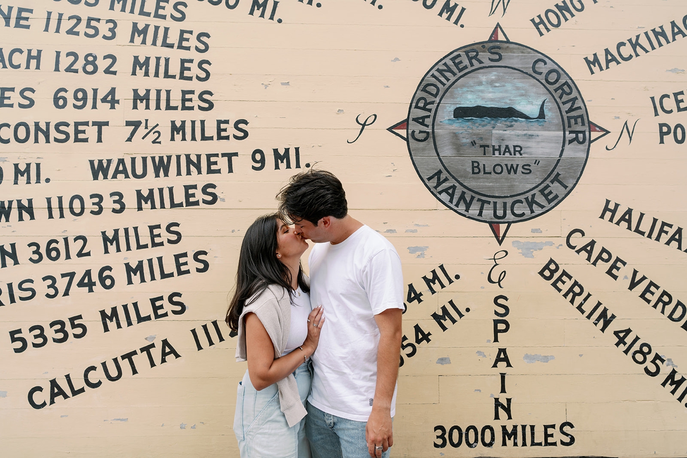 Engagement session in Downtown Nantucket