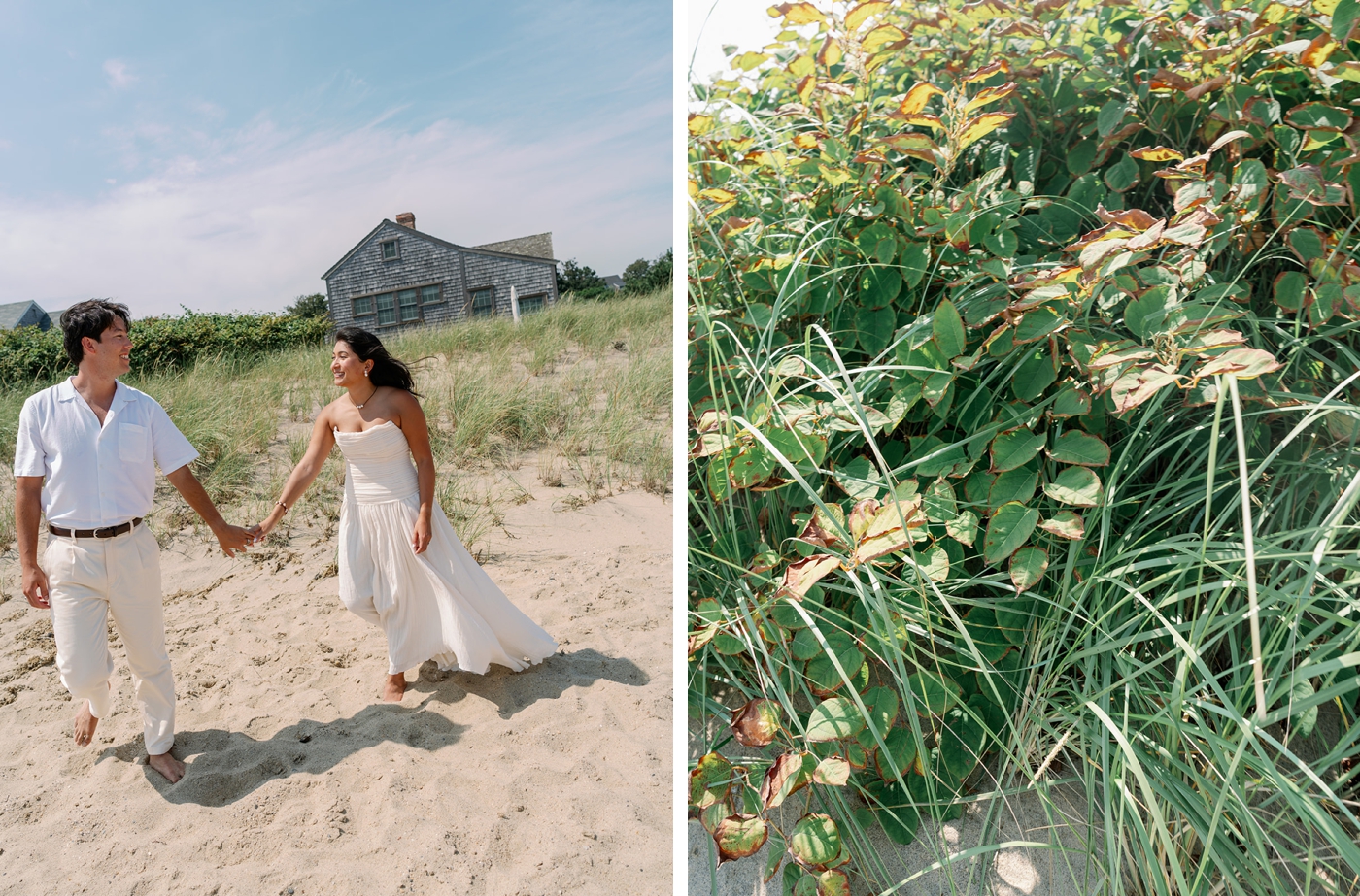 Engagement session on the coast of Nantucket